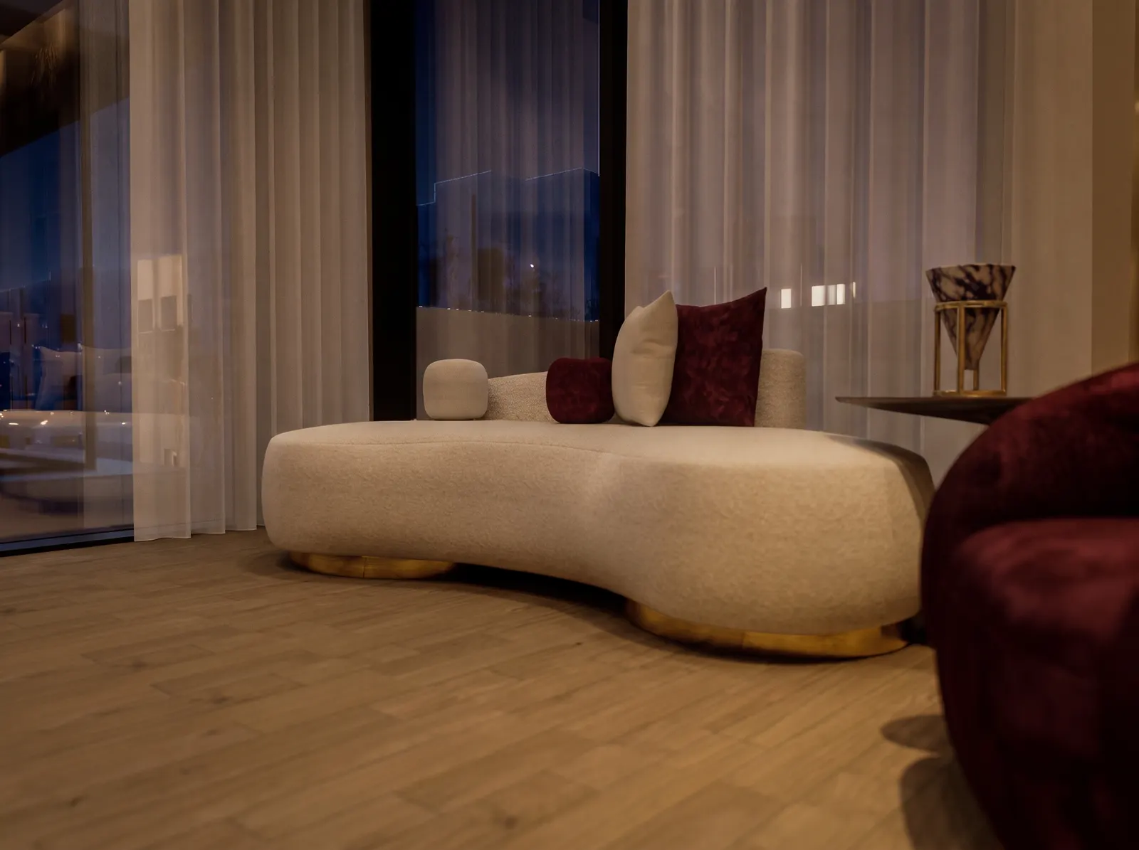 Master bedroom evening