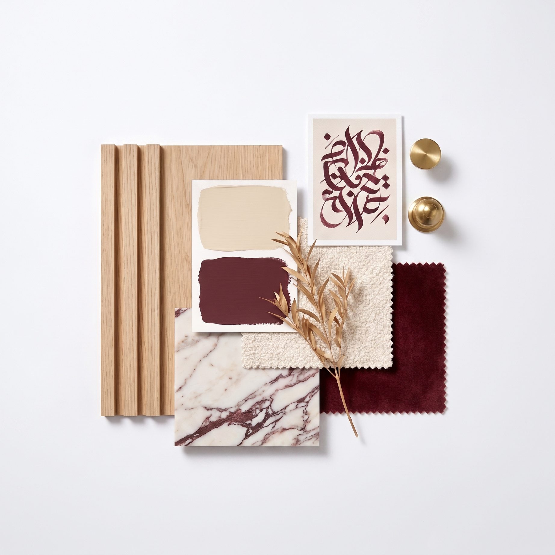 Material palette moodboard